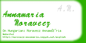 annamaria moravecz business card